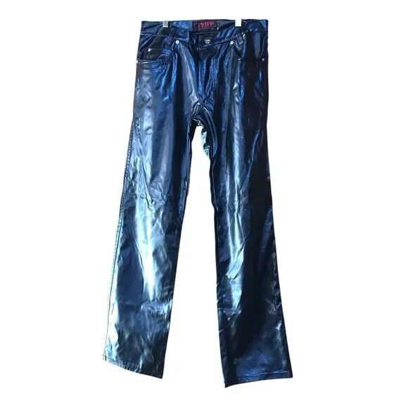 Tripp NYC Men's Faux Leather Pants 30x32 Black Y2K Rave Goth Grunge